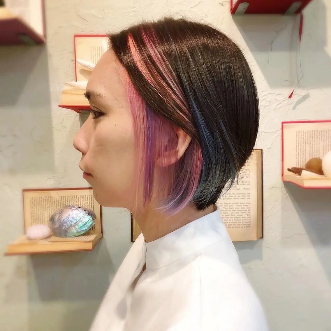 ショート カラー ショートボブ デザインカラー ボブ ショートヘア Chardon✂️ 平田佳奈子💄のヘアスタイル