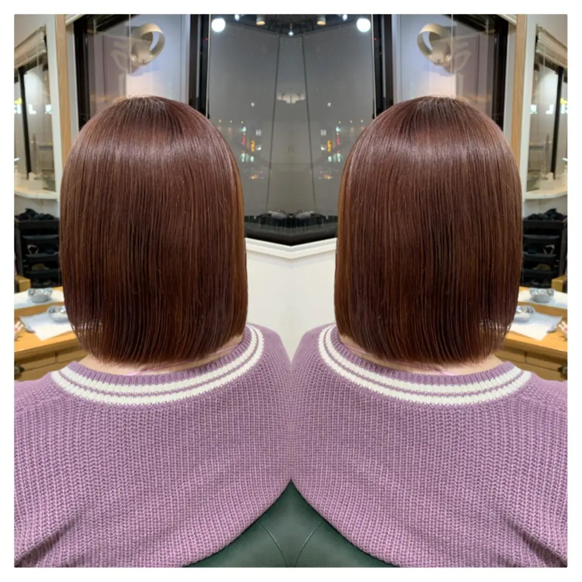 ミディアム カラー カット ヘアカラー トリートメント 村山 茉衣のヘアスタイル