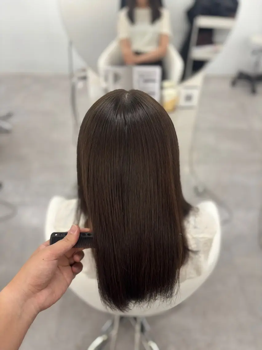 ロング カット 縮毛矯正 トリートメント door white hideのヘアスタイル