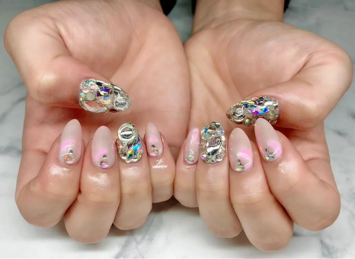 ネイル ジェルネイル ニュアンスネイル パラジェル 冬ネイル Nail&eye Belire 新宿のネイルデザイン