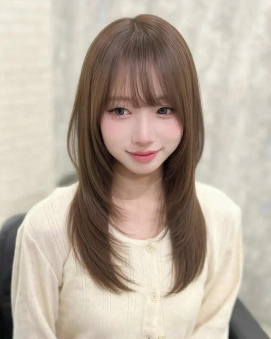 セミロング レイヤーカット カット ヘアカラー CHIHIRO🌠 艶髪/レイヤーのヘアスタイル