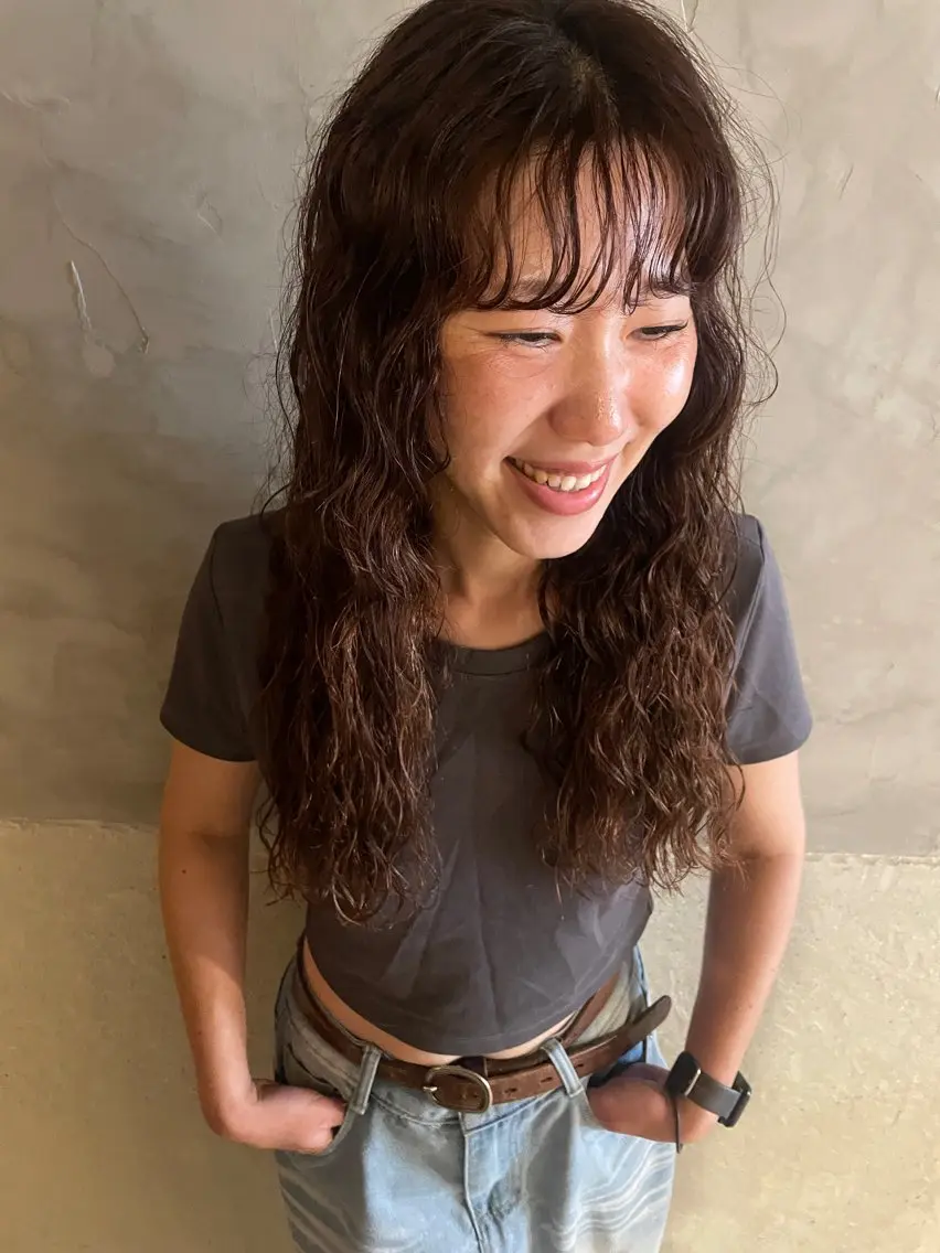 ロング パーマ カット パーマ トリートメント ayane⭐️ボブ・ ショート・パーマのヘアスタイル