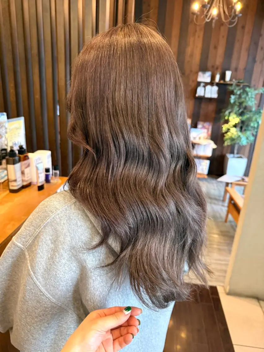 セミロング カラー ブラウンカラー ショコラブラウン カット ヘアカラー BRANCHÉ小牧/ 西尾 美月のヘアスタイル