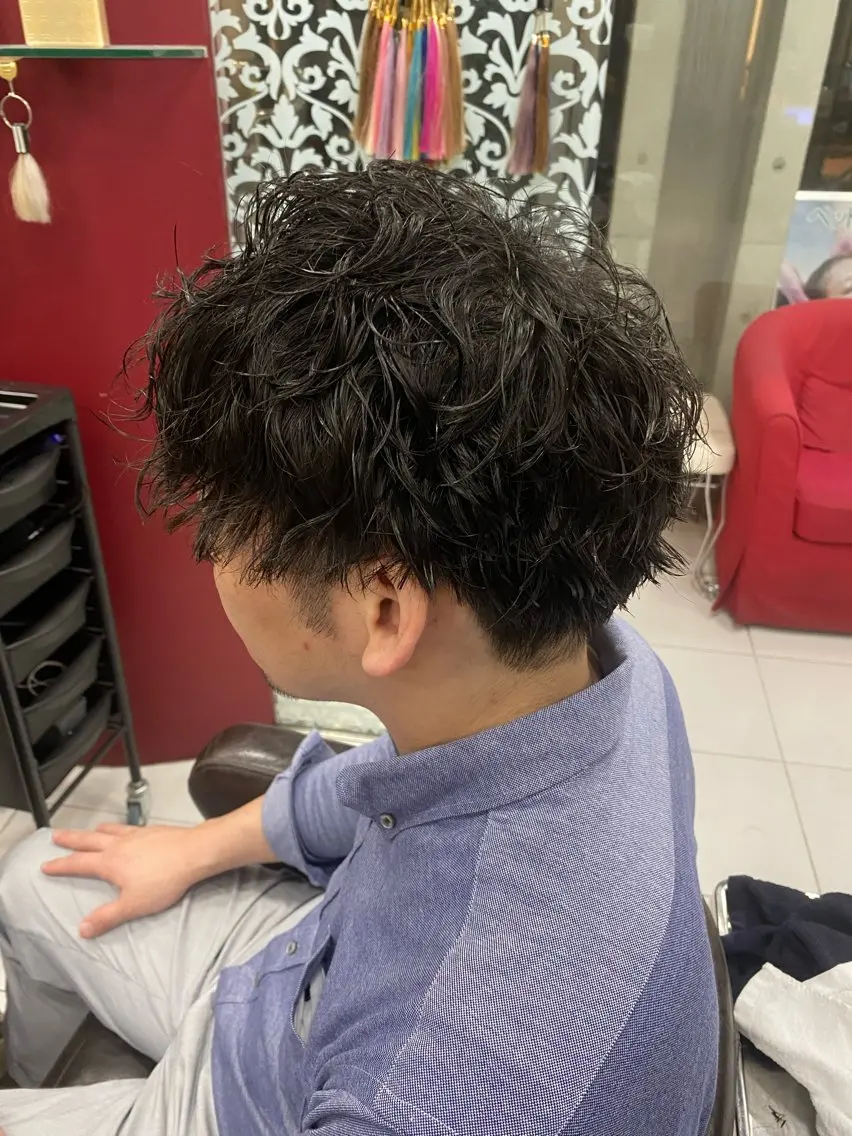 ショート カット パーマ グレージュ達人/赤み 消し/ブリーチ/岩崎のヘアスタイル