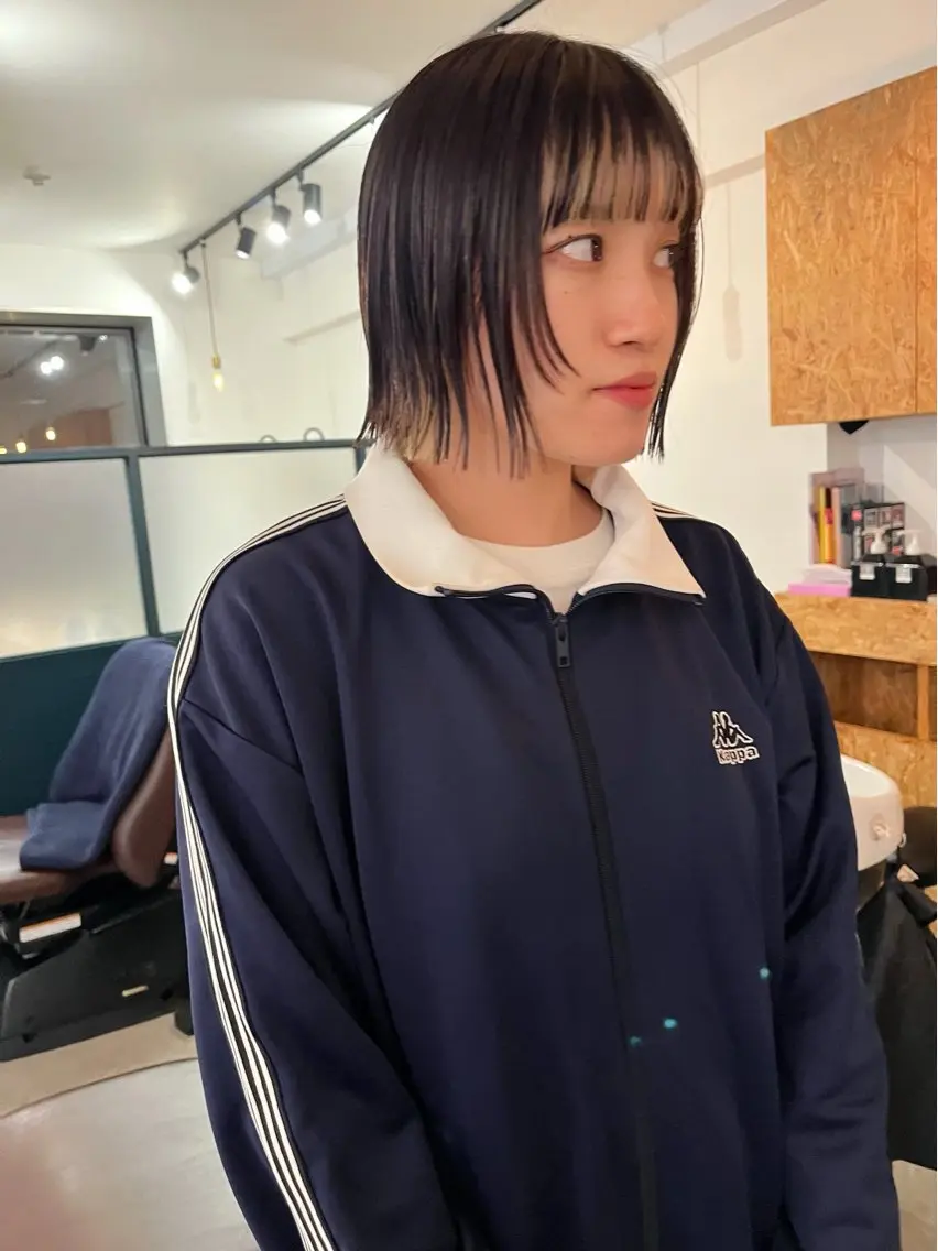 ショート ボブ 暖色/パーマ 🌼クニトウメイのヘアスタイル