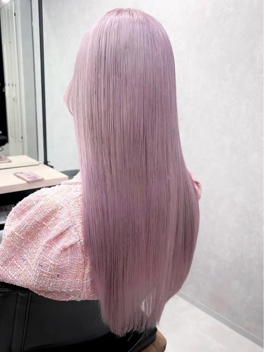ロング カラー ブリーチ 透明感カラー ハイトーンカラー ラベンダーカラー ヘアカラー 池袋ブリーチ/ ハイトーン/Shunのヘアスタイル