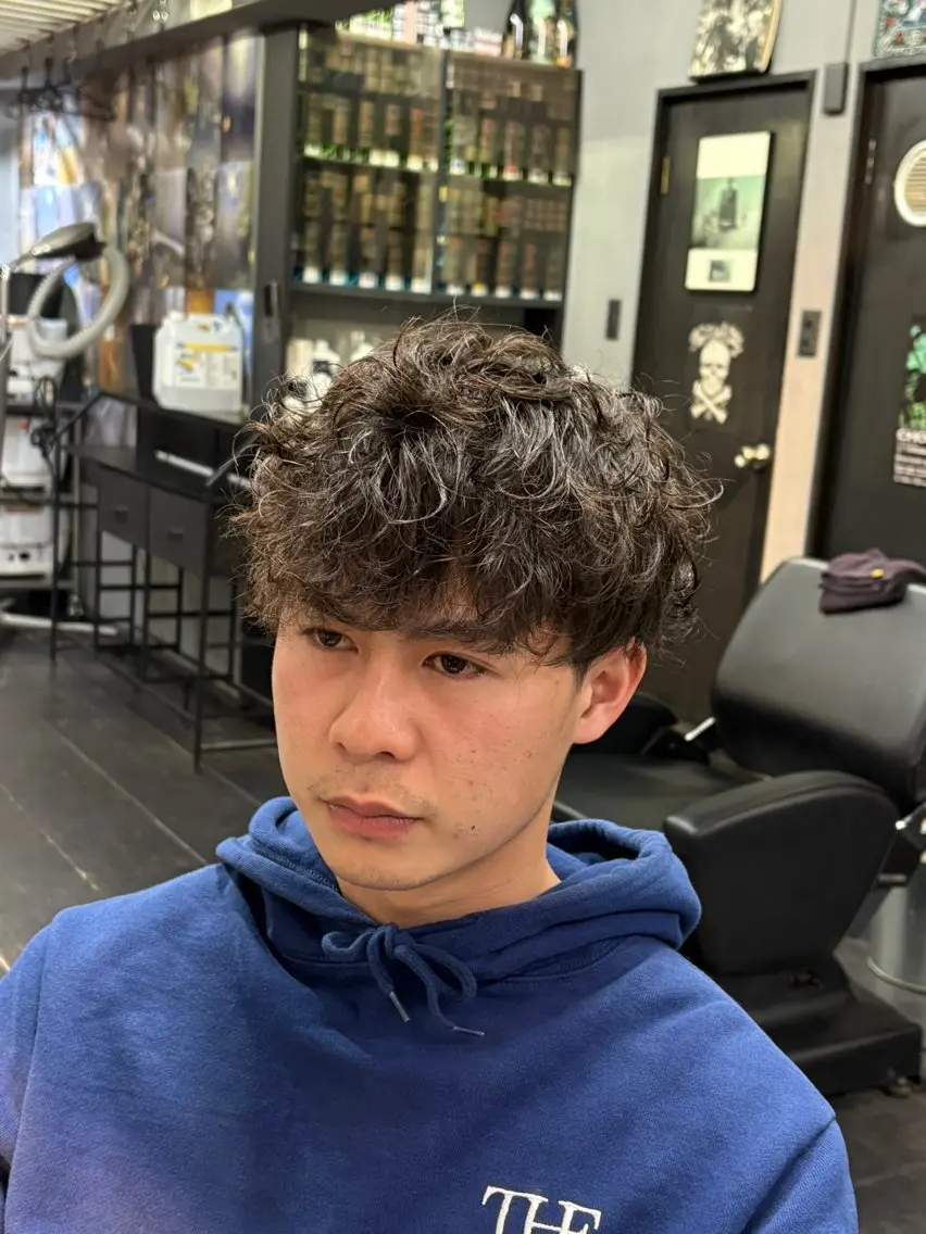 ショート パーマ メンズ カット パーマ 中目黒 たまきのヘアスタイル