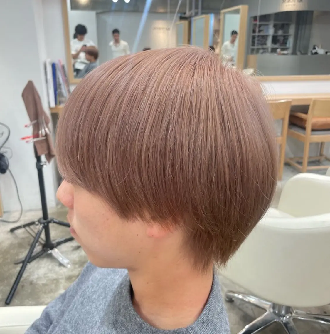 ミディアム カラー ベージュカラー ピンクカラー ピンクベージュ ヘアカラー 髪質改善×垢抜けヘア │まさとのヘアスタイル