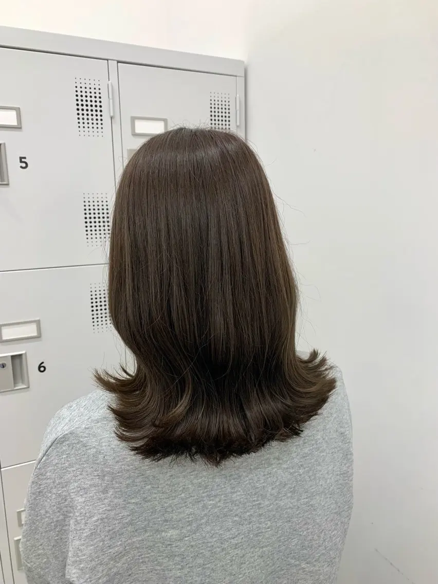 ミディアム カラー カット パーマ トリートメント 本格ヘッドスパ🌿 ×ヘア　佐藤のヘアスタイル