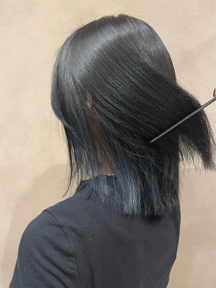 ミディアム カラー ヘアアレンジ ブルーカラー izumi /渋谷のヘアスタイル