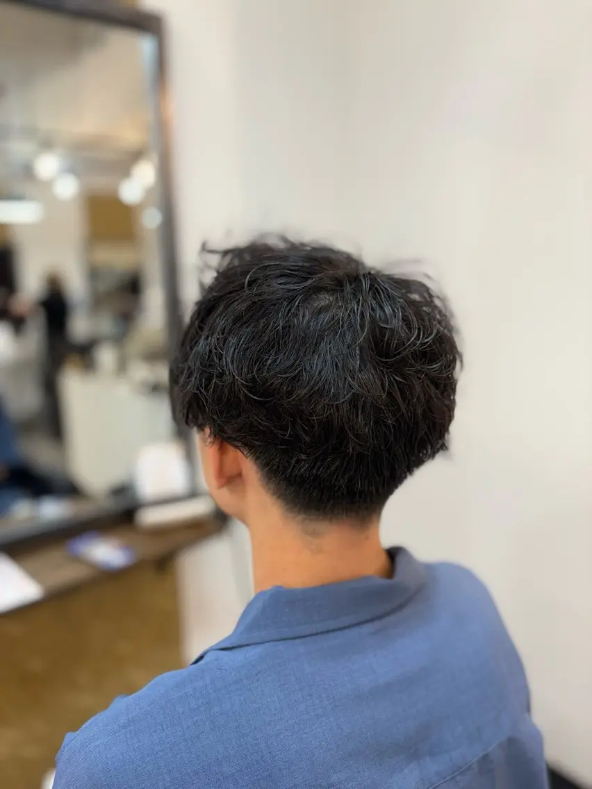 ショート パーマ メンズ メンズカットモデル 募集🚹✨荒井雛子のヘアスタイル