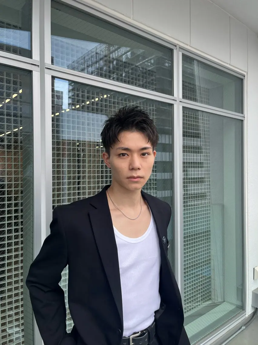 メンズ アップバング 刈り上げ カット メンズ特化美容師 水野友貴のヘアスタイル