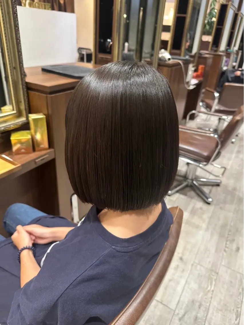 ショート 縮毛矯正 🫧ナチュラル矯正 /カラー🫧あやりのヘアスタイル