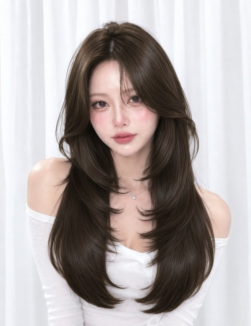 ロング カラー カット ヘアカラー トリートメント 渋谷韓国レイヤー /SAYAKA🩶ᩚのヘアスタイル