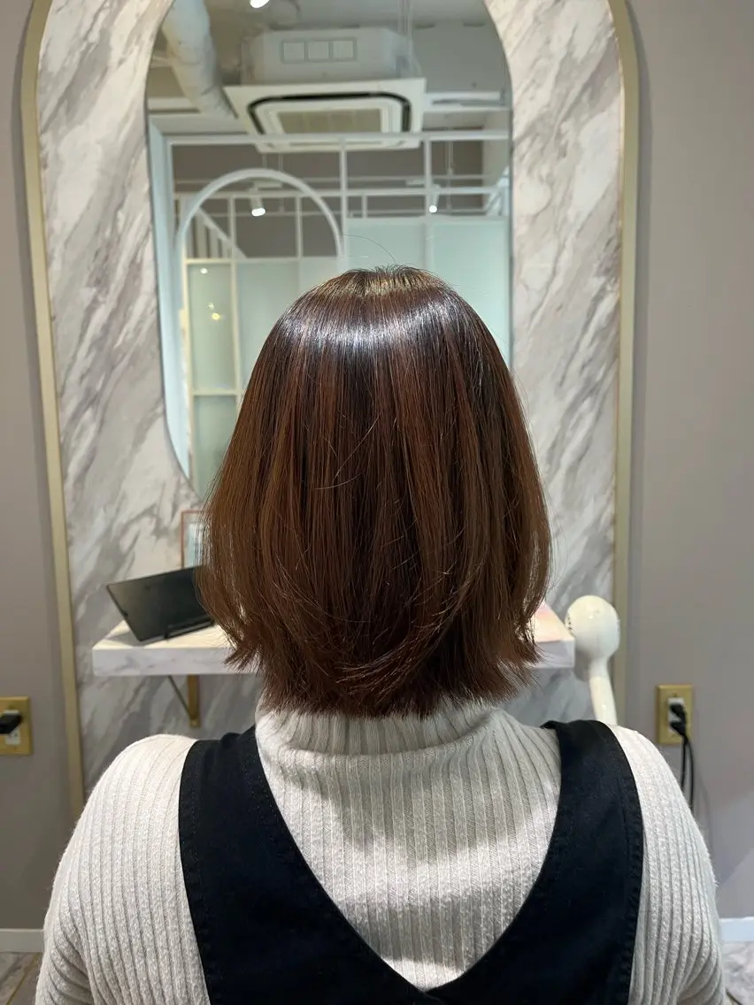 ショート カット 縮毛矯正 トリートメント 艶ボブ🌼 MAHOのヘアスタイル