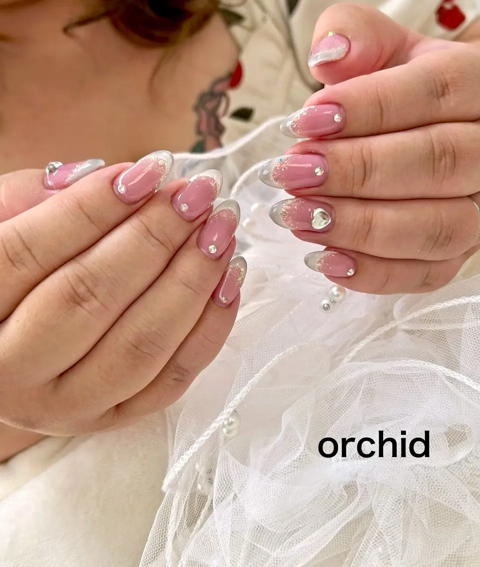 ネイル ハンドネイル orchid ♡オーキッドのネイルデザイン