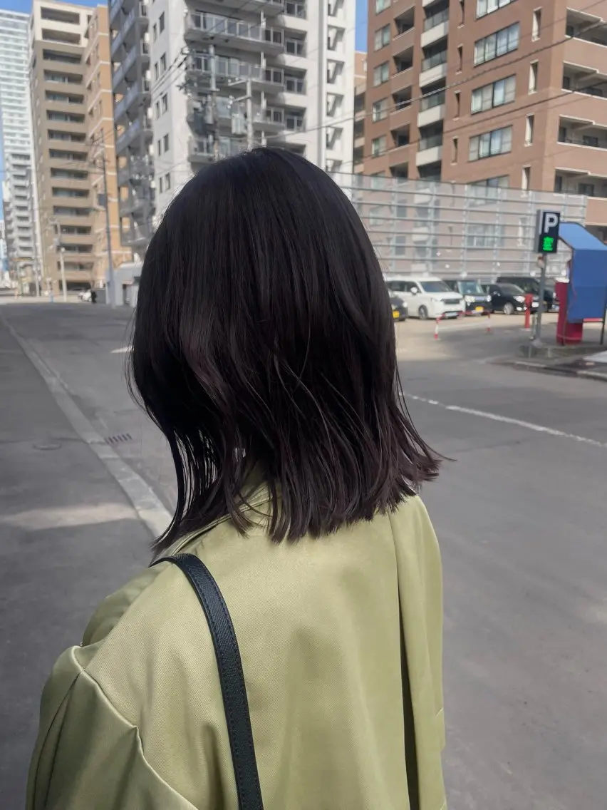 カラー ブラウンカラー 透明感カラー バイオレットカラー ヘアカラー 【sakura..】 札幌ニュアンスパーマのヘアスタイル