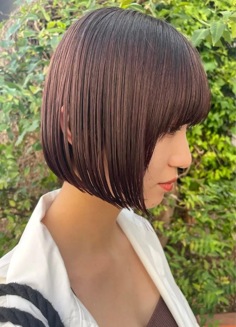 ショート カラー ヘアカラー トリートメント 艶カラー/ 縮毛矯正/いくの👒のヘアスタイル