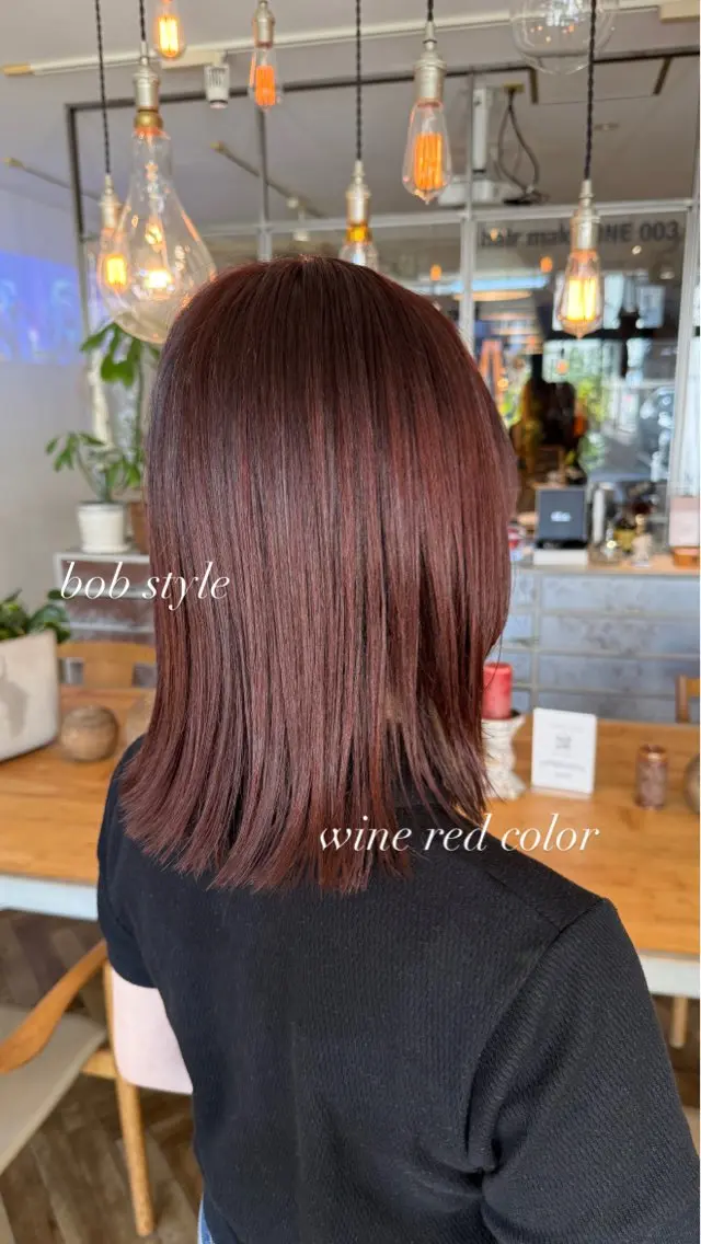 ミディアム カラー ヘアアレンジ ミディアムレイヤー ミディアムパーマ 透明感カラー ボブ くびれヘア みなみ/韓国ボブ/ 韓国レイヤーのヘアスタイル