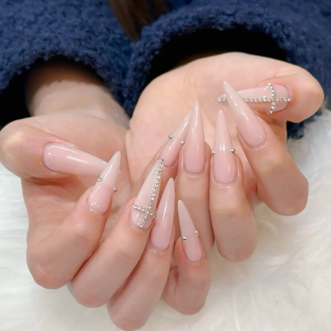 ご新規様限定🩵《オフあり》チップ長さだし10本💎ワンカラー・ラメグラ・フラッシュ💎の写真