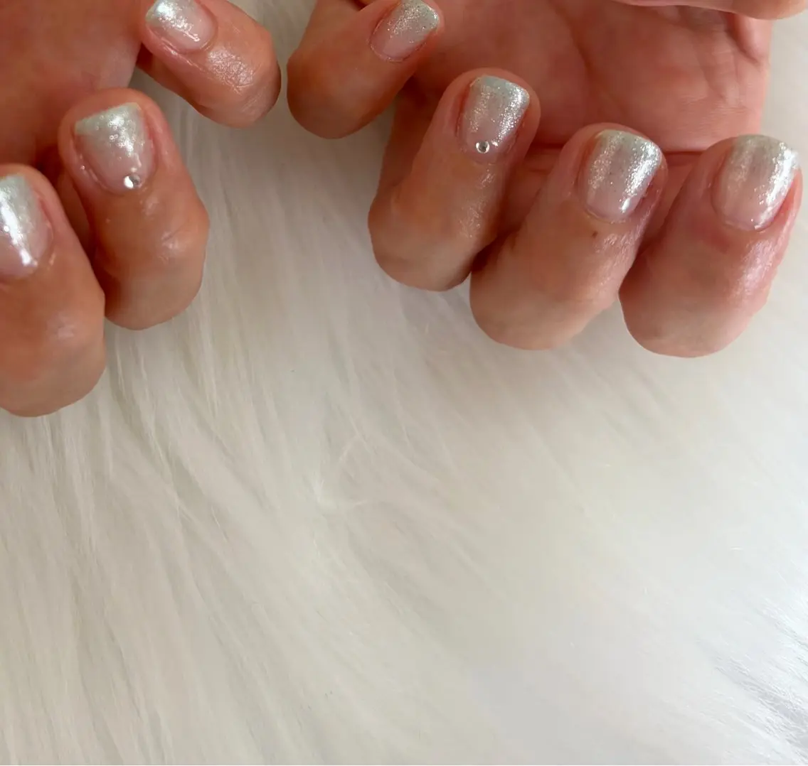 ネイル ブルー ジェルネイル M🎀 nailのネイルデザイン