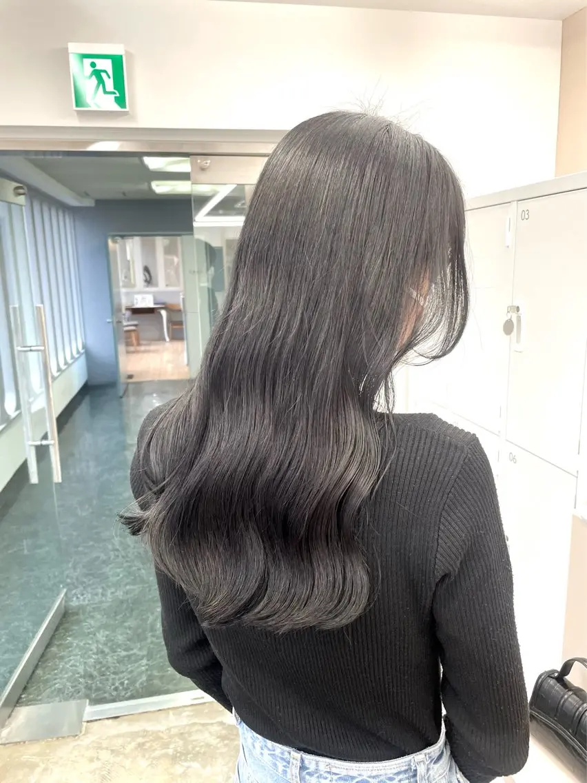 ロング カラー カット ヘアカラー 肌に馴染むカラー 梅田・増田のヘアスタイル