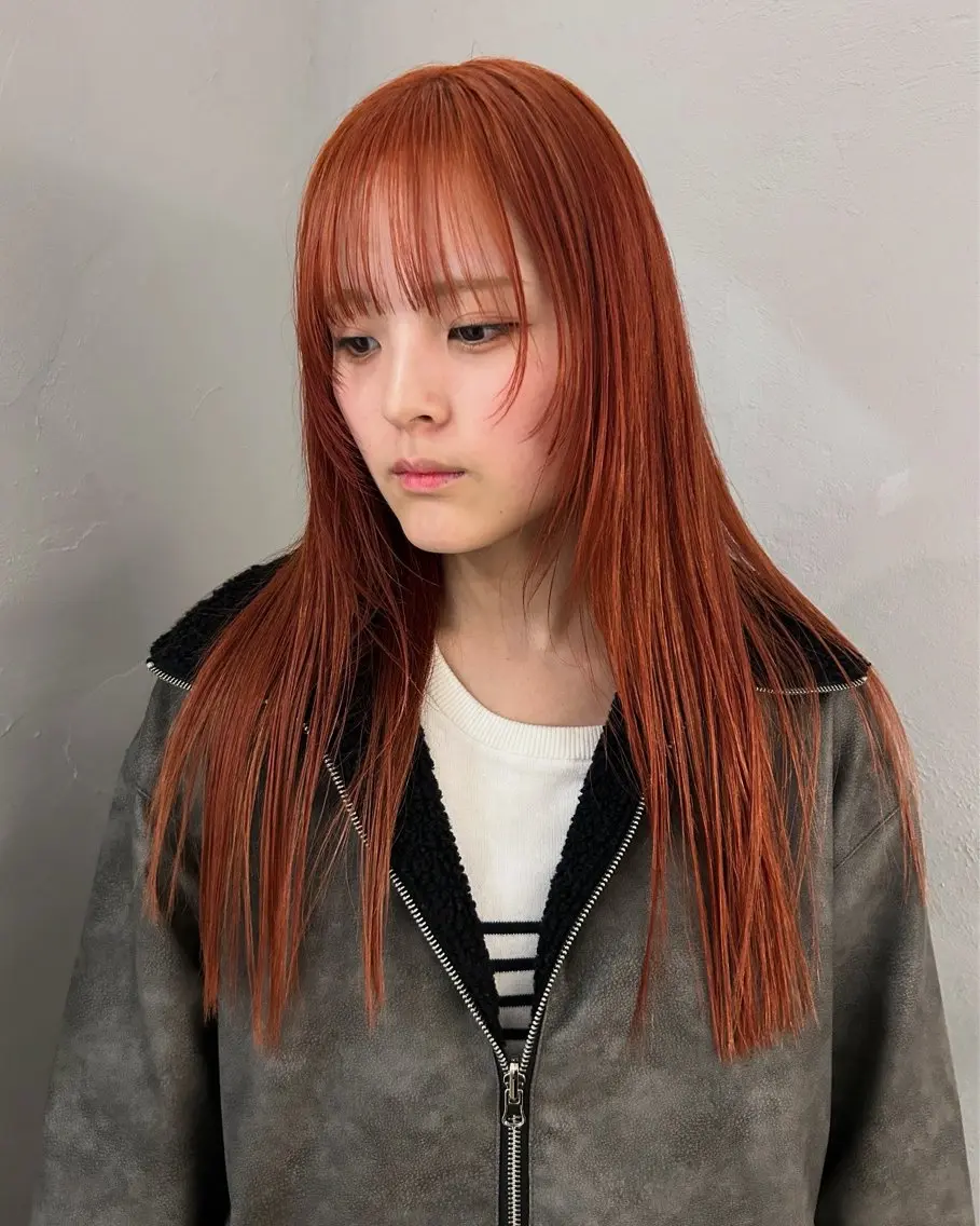 ロング カラー カット ヘアカラー トリートメント ケアパーマ/ケアブリ ーチdaisukeのヘアスタイル