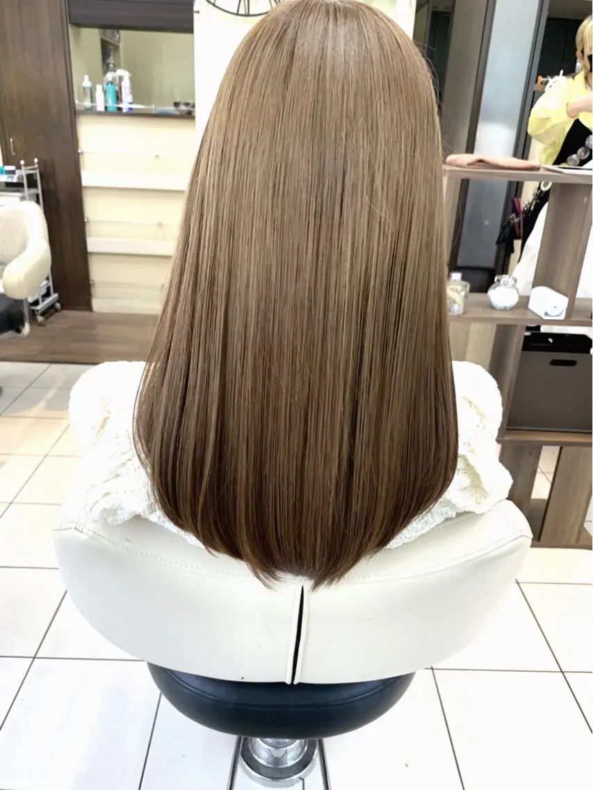 ロング パーマ 縮毛矯正 トリートメント ブリーチでもできる 縮毛矯正相原慎🌈のヘアスタイル
