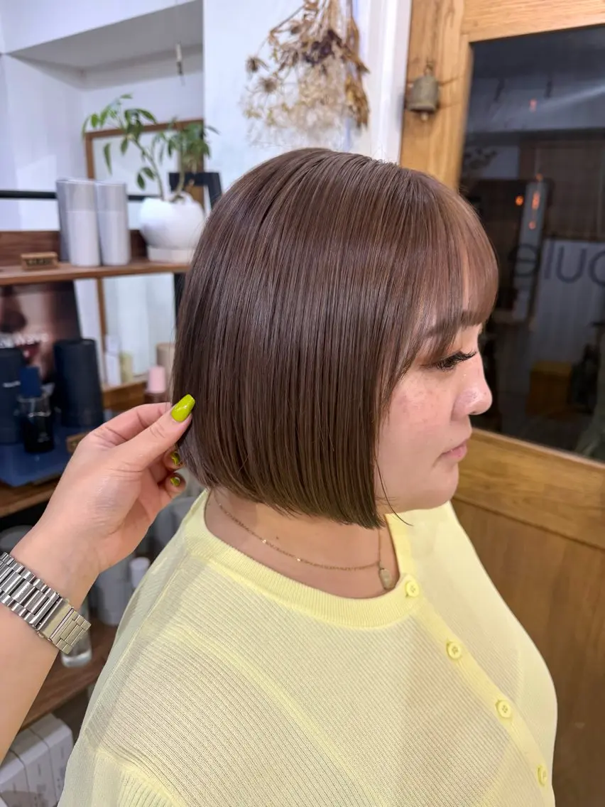 ショート カット ヘアカラー トリートメント ボブ人気No,1✨ TAME副店長のヘアスタイル