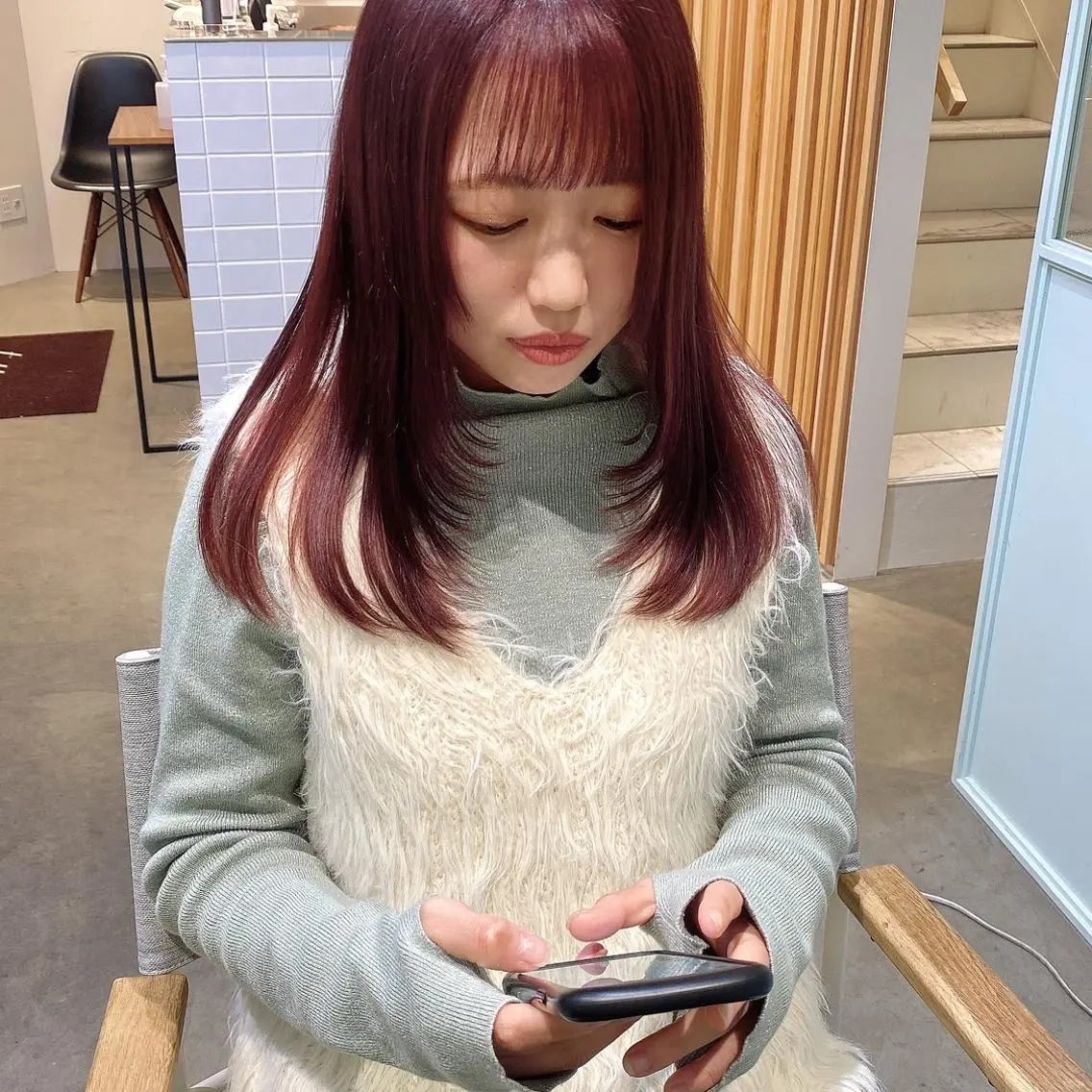 ロング 荒木 千奈のヘアスタイル