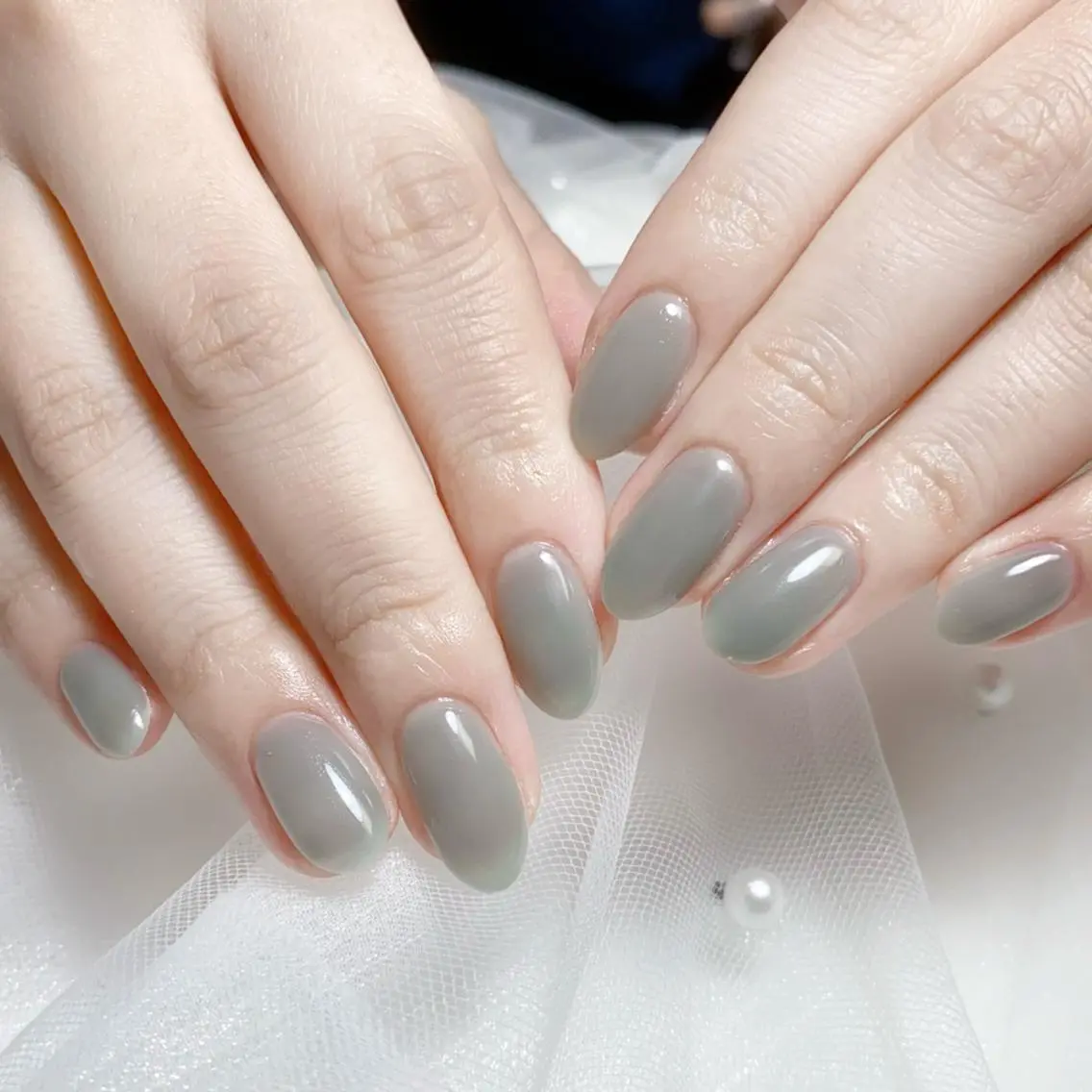 ネイル ワンカラーネイル ハンドネイル Nail salon 木にいるのネイルデザイン