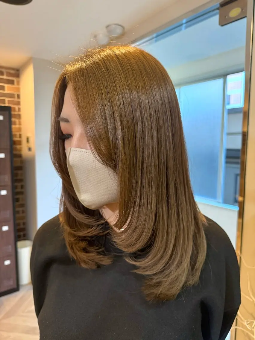ロング ヘアアレンジ 韓国風ヘア レイヤーカット AROMA hair 🫧fuyukaのヘアスタイル