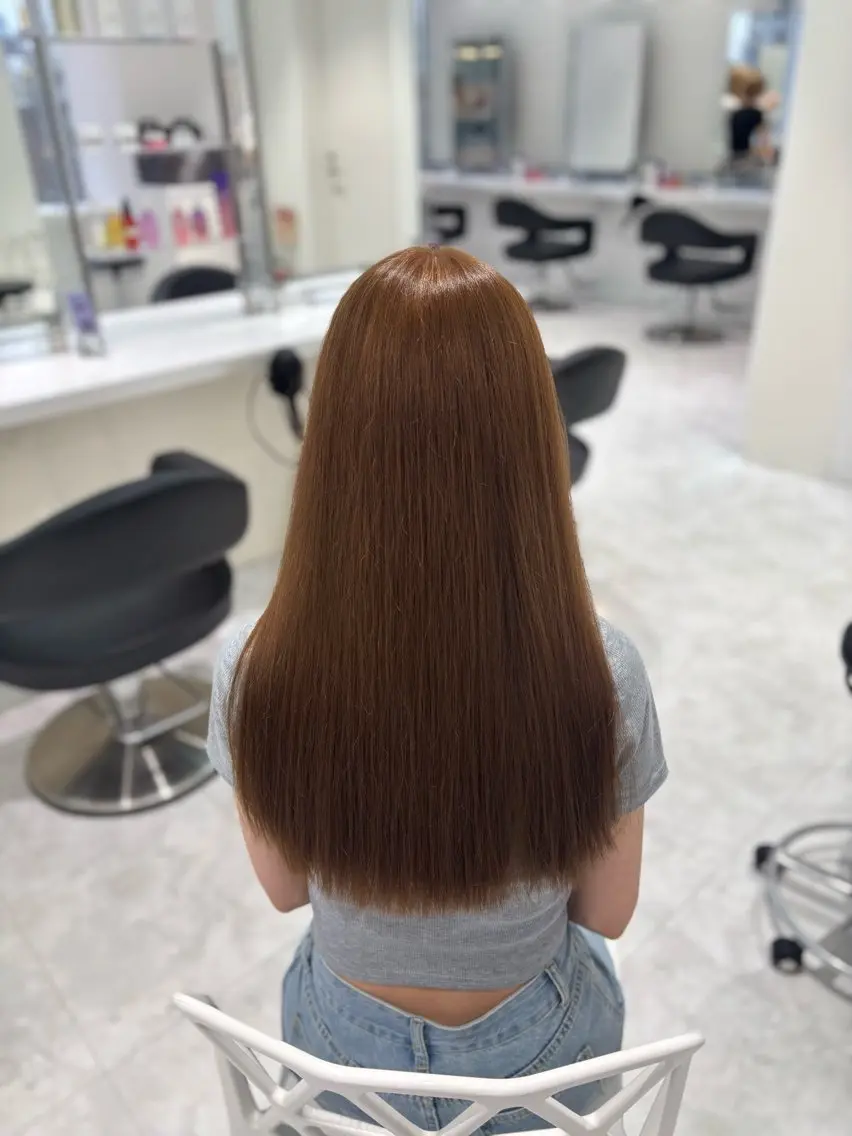 セミロング ブリーチなし暖色特化 ❤️kanata❤️のヘアスタイル