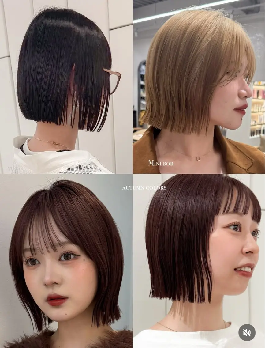 ミディアム おしゃれボブ/暖色 カラー🧶いろはのヘアスタイル