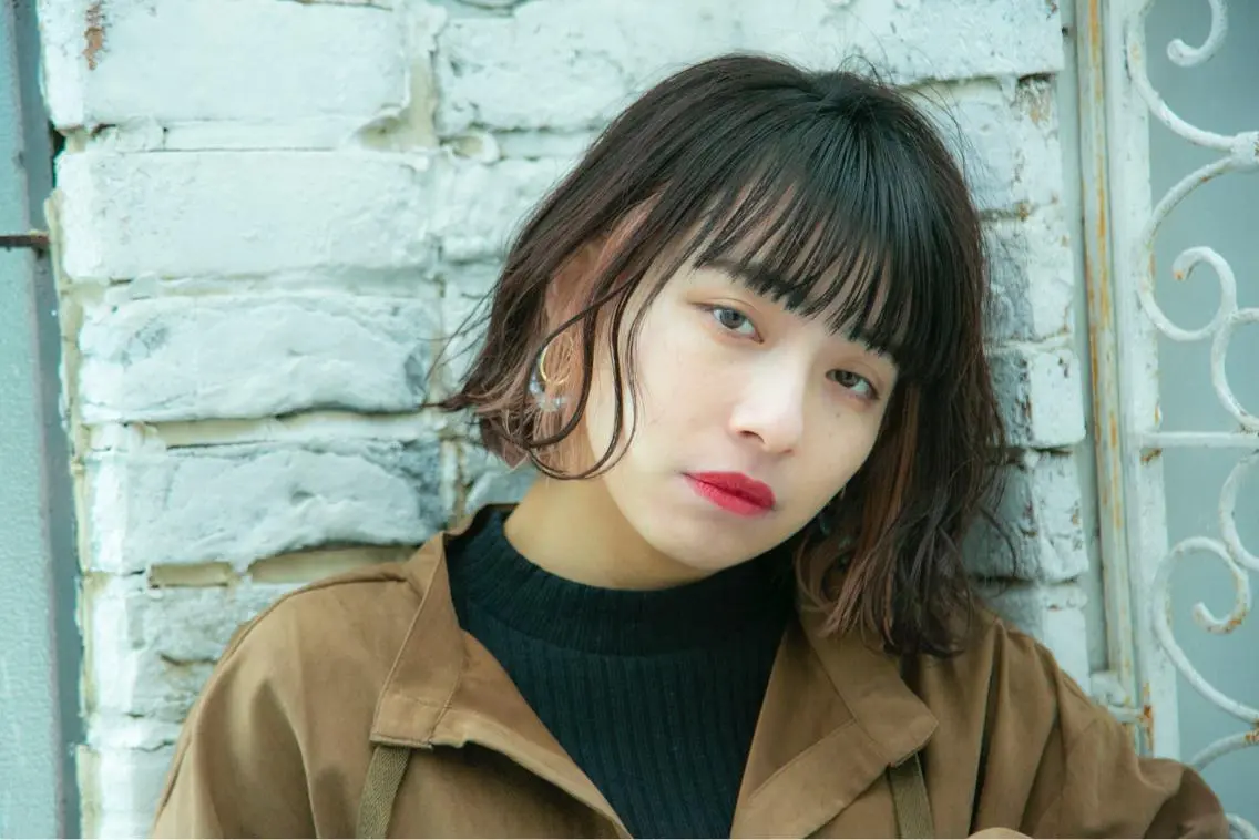 ミディアム ヘアカラー トリートメント 髪質改善レイヤー/ ボブたんの翔太のヘアスタイル