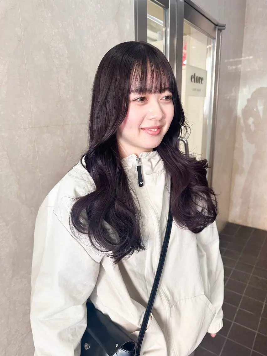 ロング カラー ブリーチ ラベンダーカラー 🌼透明感艶カラー オリーブ🌼河村咲のヘアスタイル