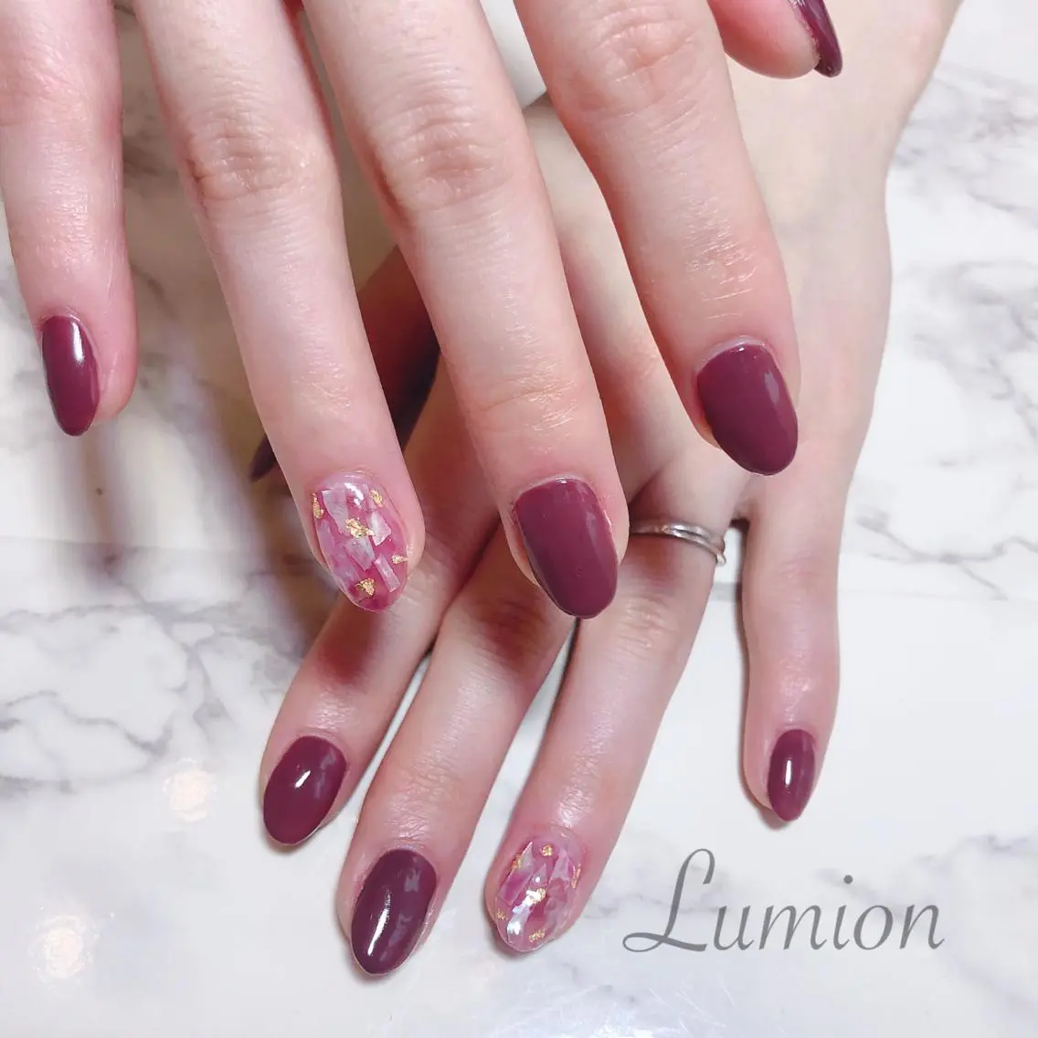 ネイル ニュアンスネイル ハンドネイル nailroom Lumionのネイルデザイン