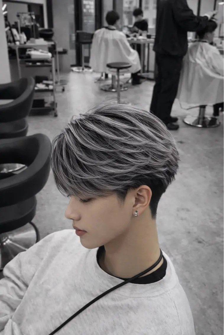 ショート カラー メンズ メンズバレイヤージュ バレイヤージュ レイヤーカット ⚡️お値段以上⚡️ RYUKIのヘアスタイル