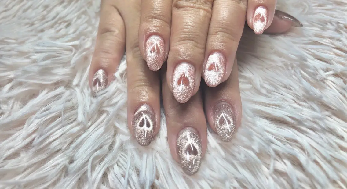 ネイル ハート マグネットネイル k.nail #ksmのネイルデザイン