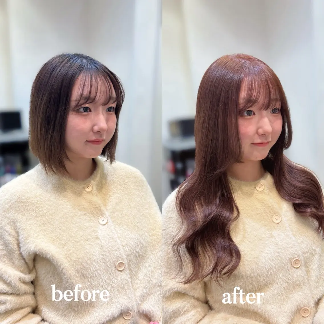 エクステ 𝐲𝐮𝐮𝐦𝐢 エクステ/ 艶カラーのヘアスタイル