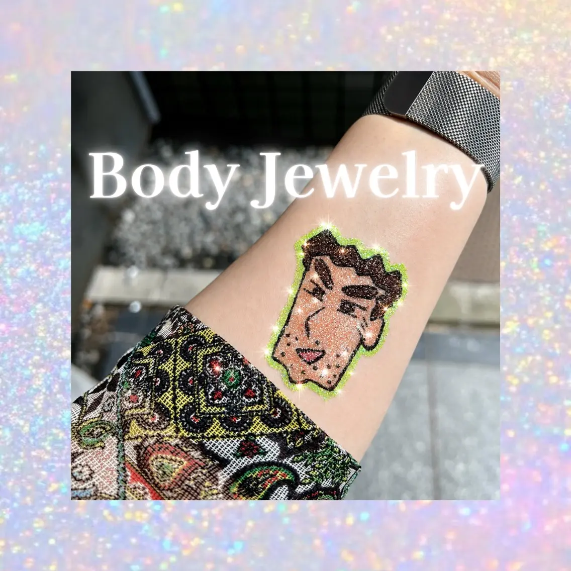 🆕🥳ボディジュエリー💎✨オーダーデザイン(​〜​6cm)※カラー数により料金•時間変動有り※2日前まで要予約の写真