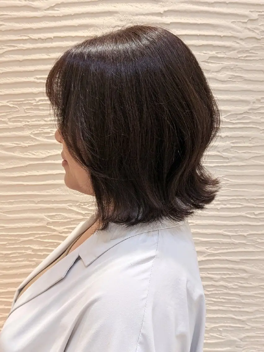ミディアム 外ハネヘア 鎌田 流沙奈のヘアスタイル