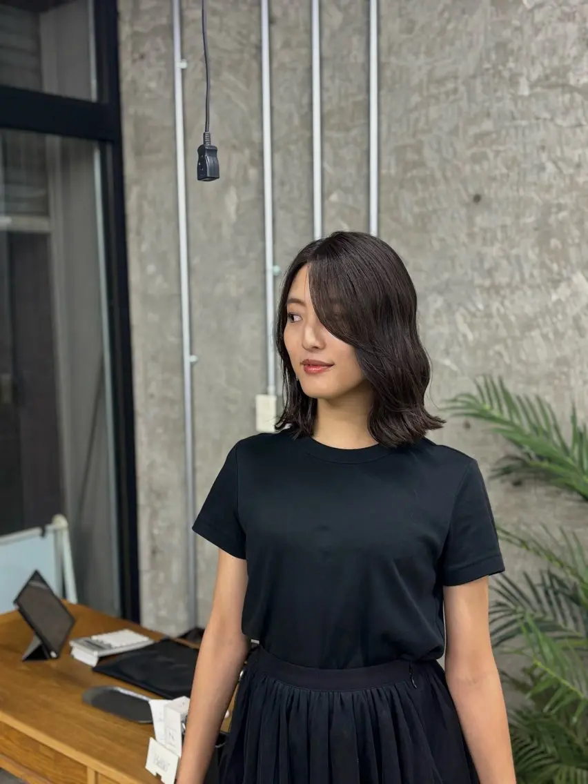 ミディアム ヘアカラー トリートメント 艶カラー／ナチュラル スタイル/Ayukaのヘアスタイル