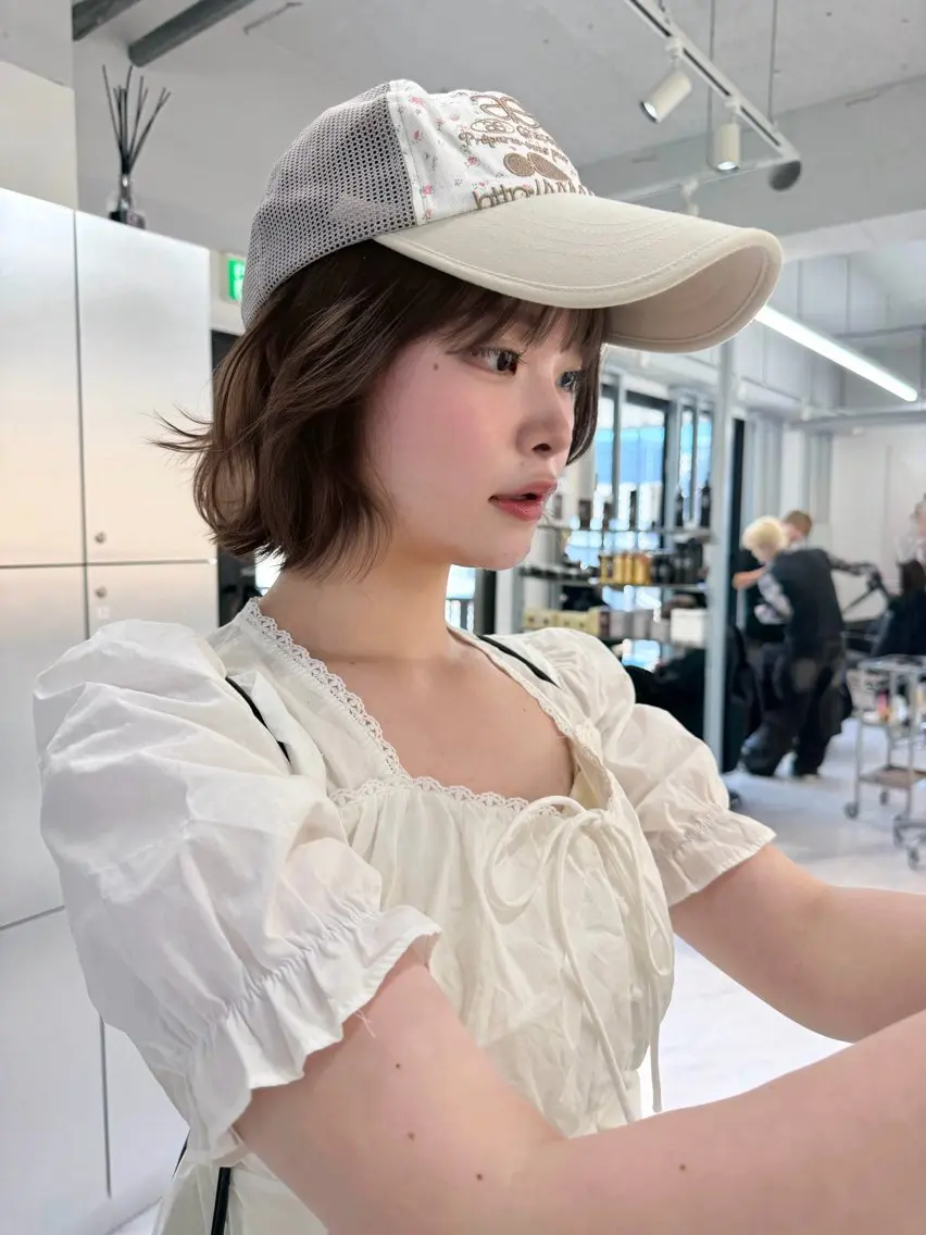 ミディアム カラー パーマ ヘアアレンジ ベージュカラー ブリーチ ケアブリーチ デザインカラー ダブルカラー カット ヘアカラー TATSUブリーチ/ ミルクティーベージュのヘアスタイル