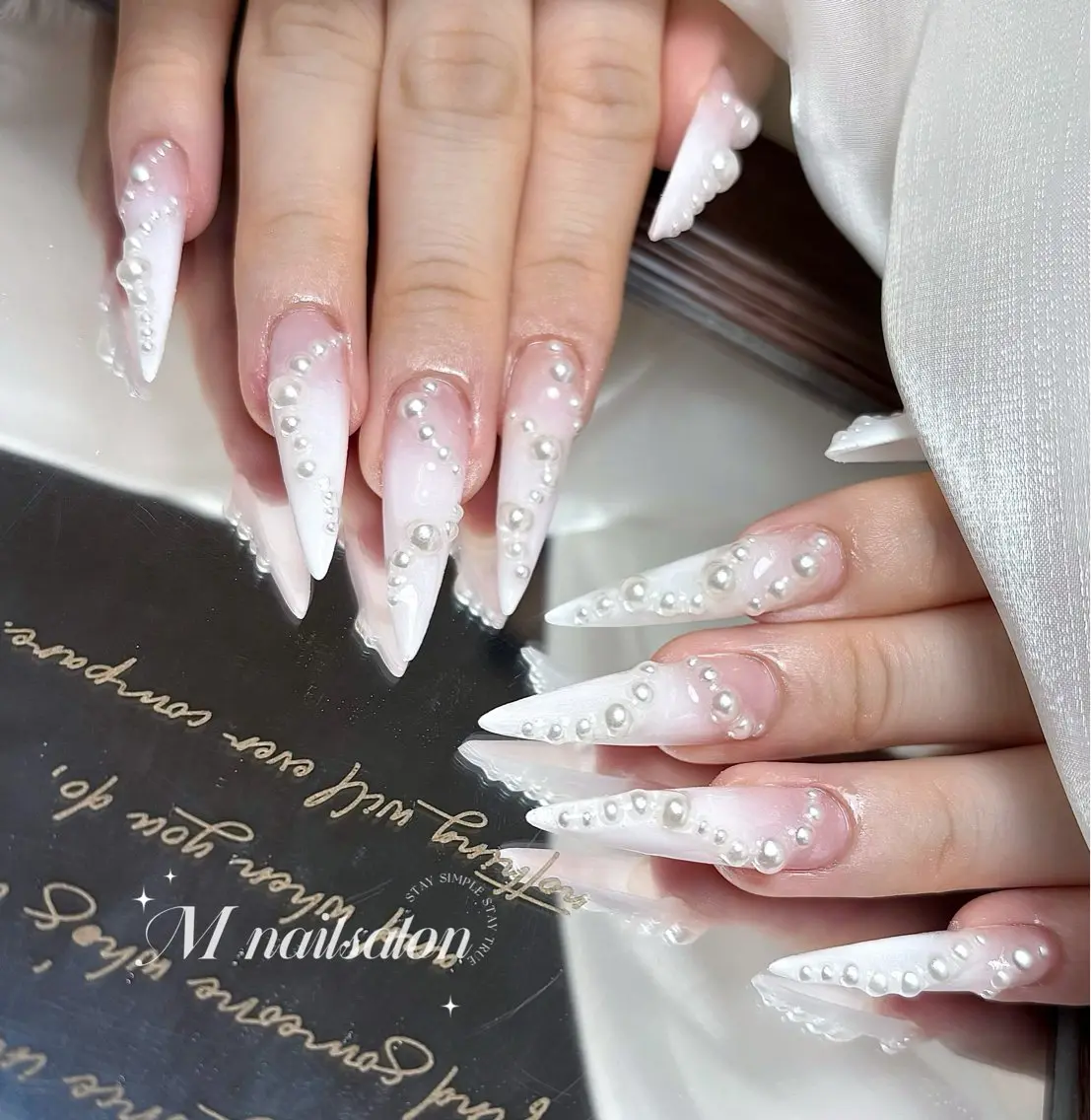 ネイル ハンドネイル M🌷nail 長さだし専門店のネイルデザイン