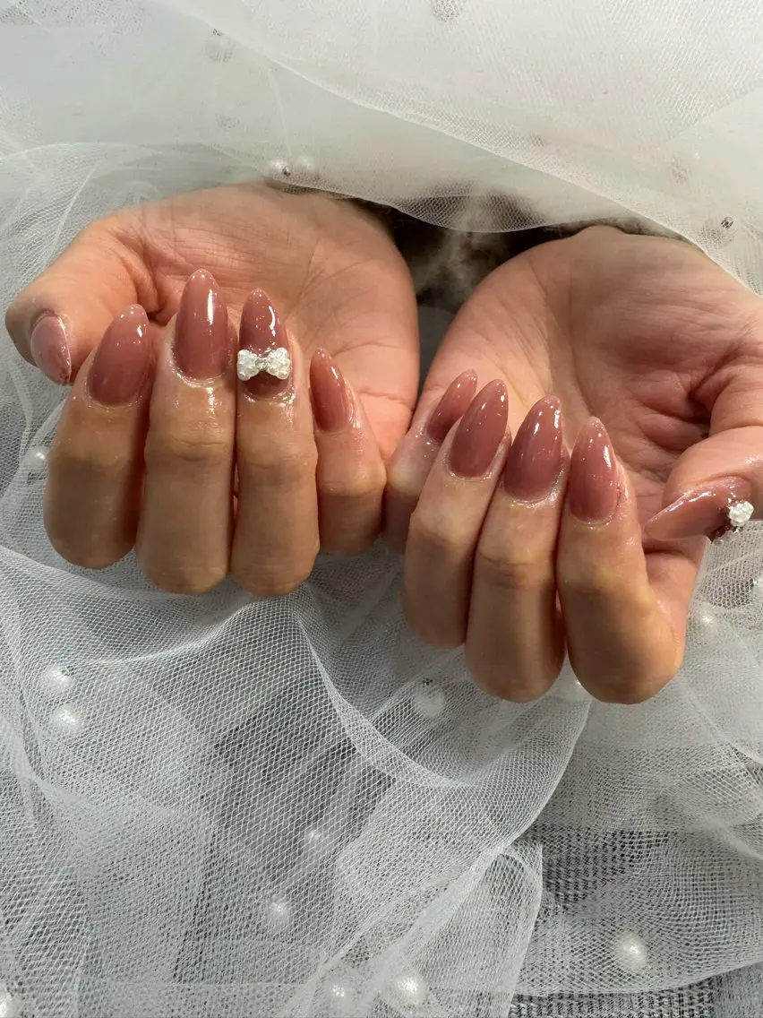 🩷新人ネイリスト🩷HANDワンカラー(オフあり)パーツ追加🆗(別料金)の写真