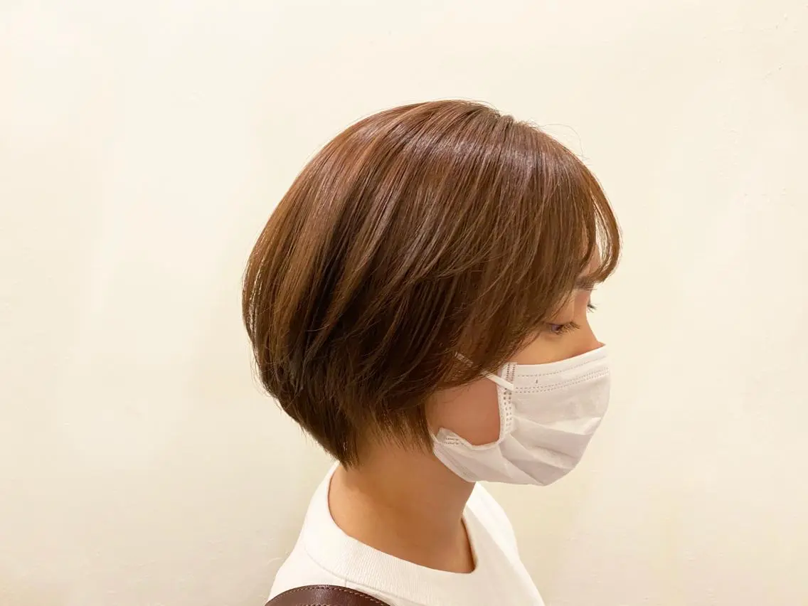 ショート カラー 透明感カラー 顔周りカット レイヤーカット カット ✨レディース✨ 今だけカット￥０大石のヘアスタイル