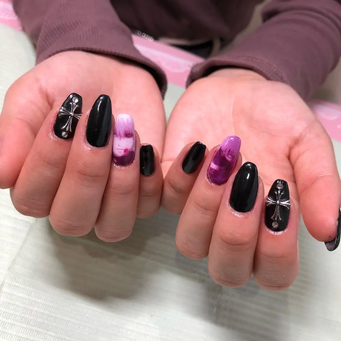 ミディアム ネイル ハンドネイル 《LB》ラブリエ Nail&eyeのマツエク・マツパデザイン