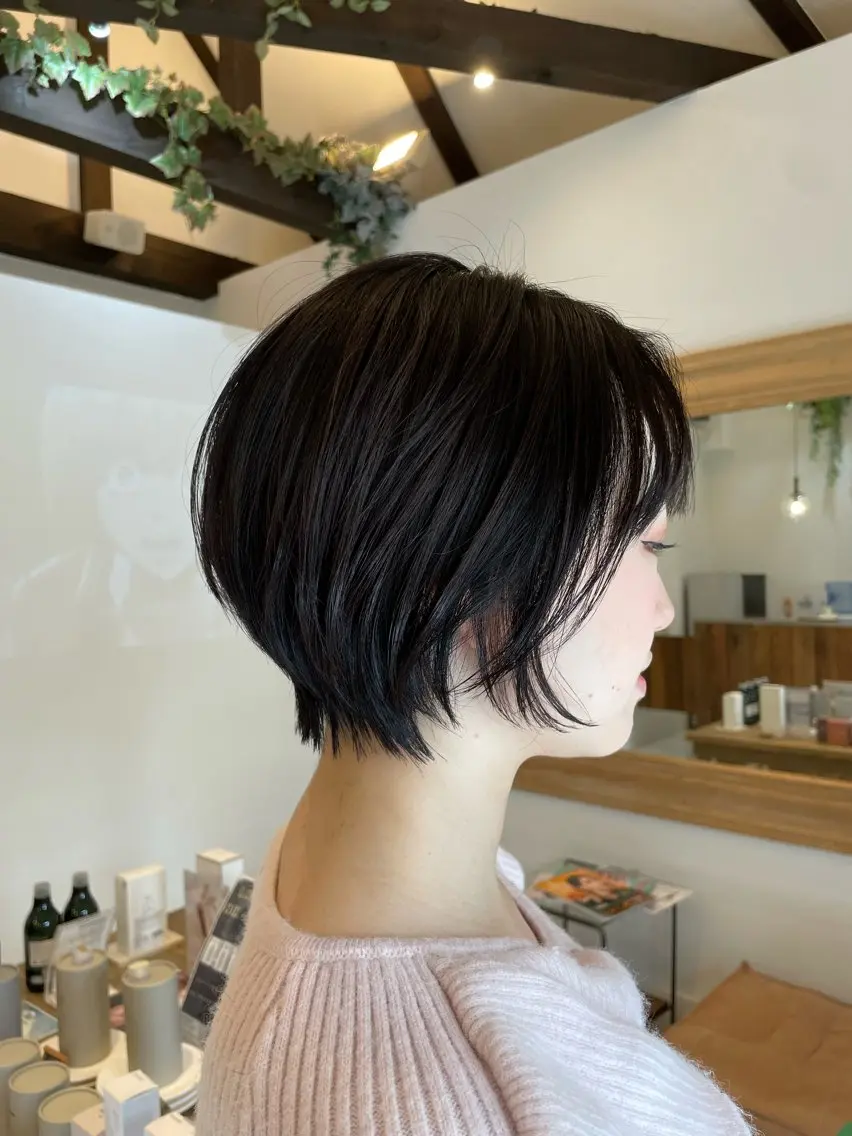 ショート カット ヘアカラー トリートメント 平塚/透明感カラー/ 湘南/結花のヘアスタイル