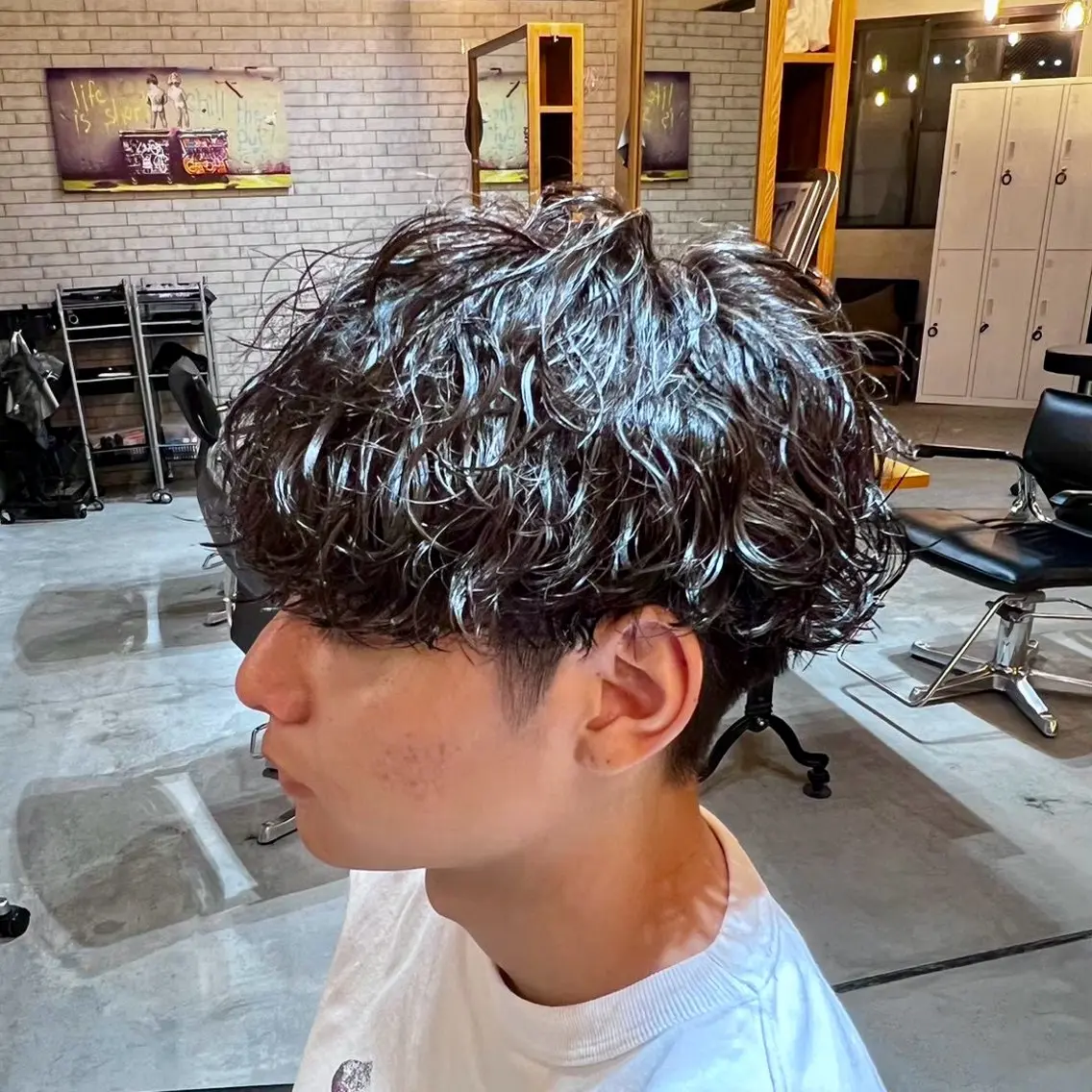 ショート メンズ シャドウ ツイスパ ニュアンスおがたのヘアスタイル